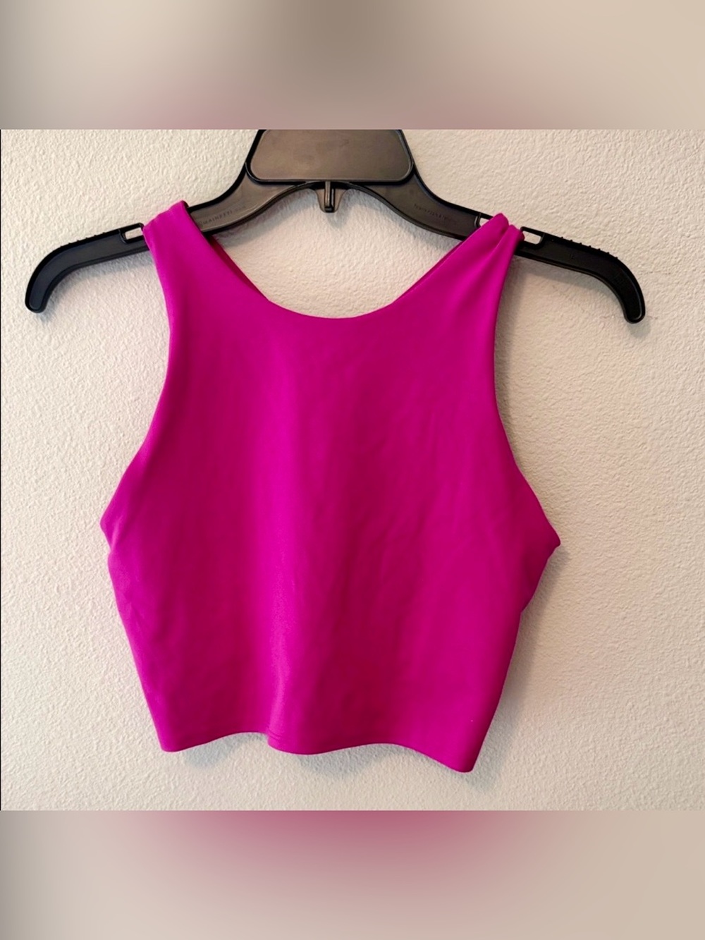 Athleta Pink Conscious Cropped Tank Top With Built-In Bra
